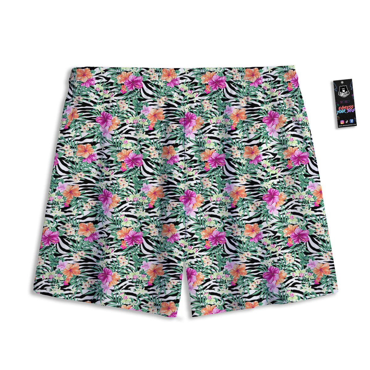 Woven Ethnic Mexican Print Pattern Mesh Shorts