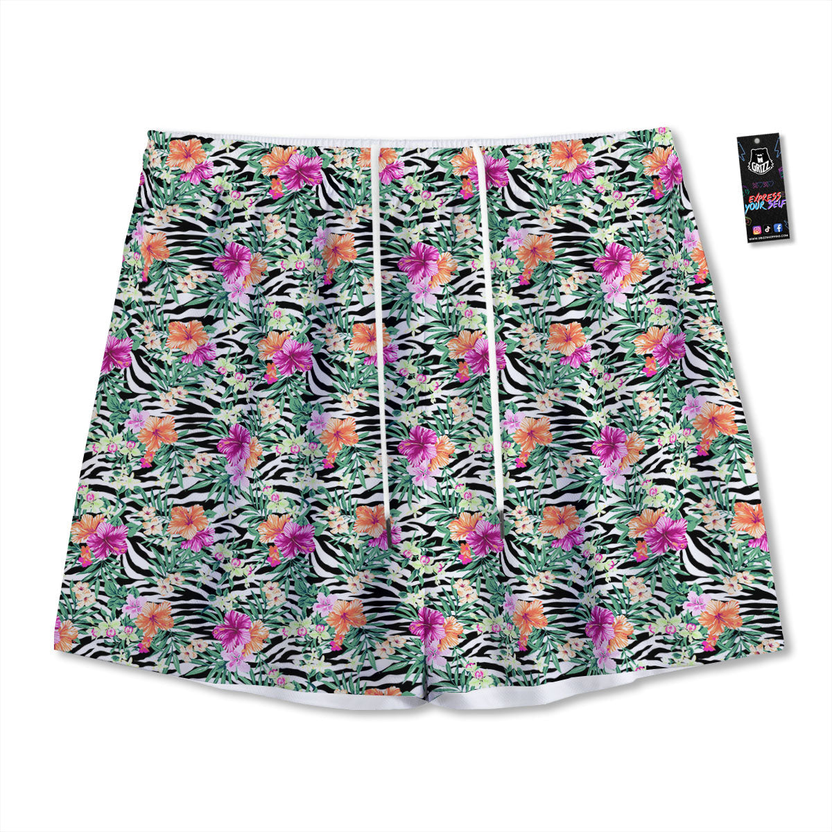 Woven Ethnic Mexican Print Pattern Mesh Shorts
