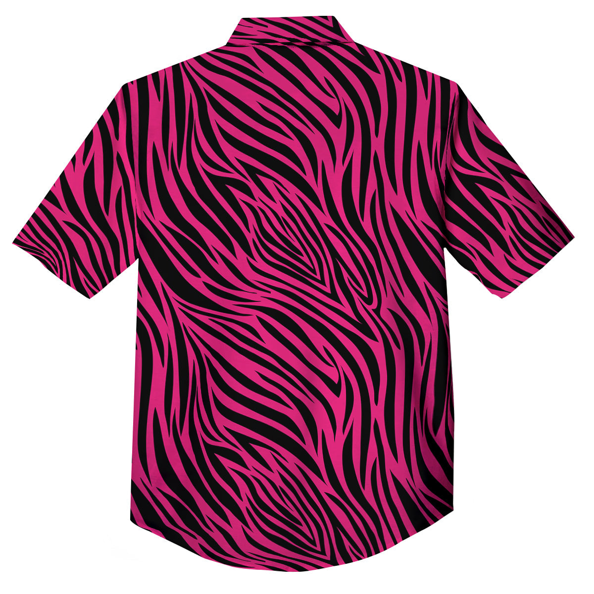 Zebra Hot Pink Print Pattern Button Up Shirt-grizzshop