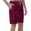 Zebra Hot Pink Print Pattern Men's Shorts-grizzshop