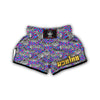 Zebra Neon Pattern Print Muay Thai Boxing Shorts-grizzshop