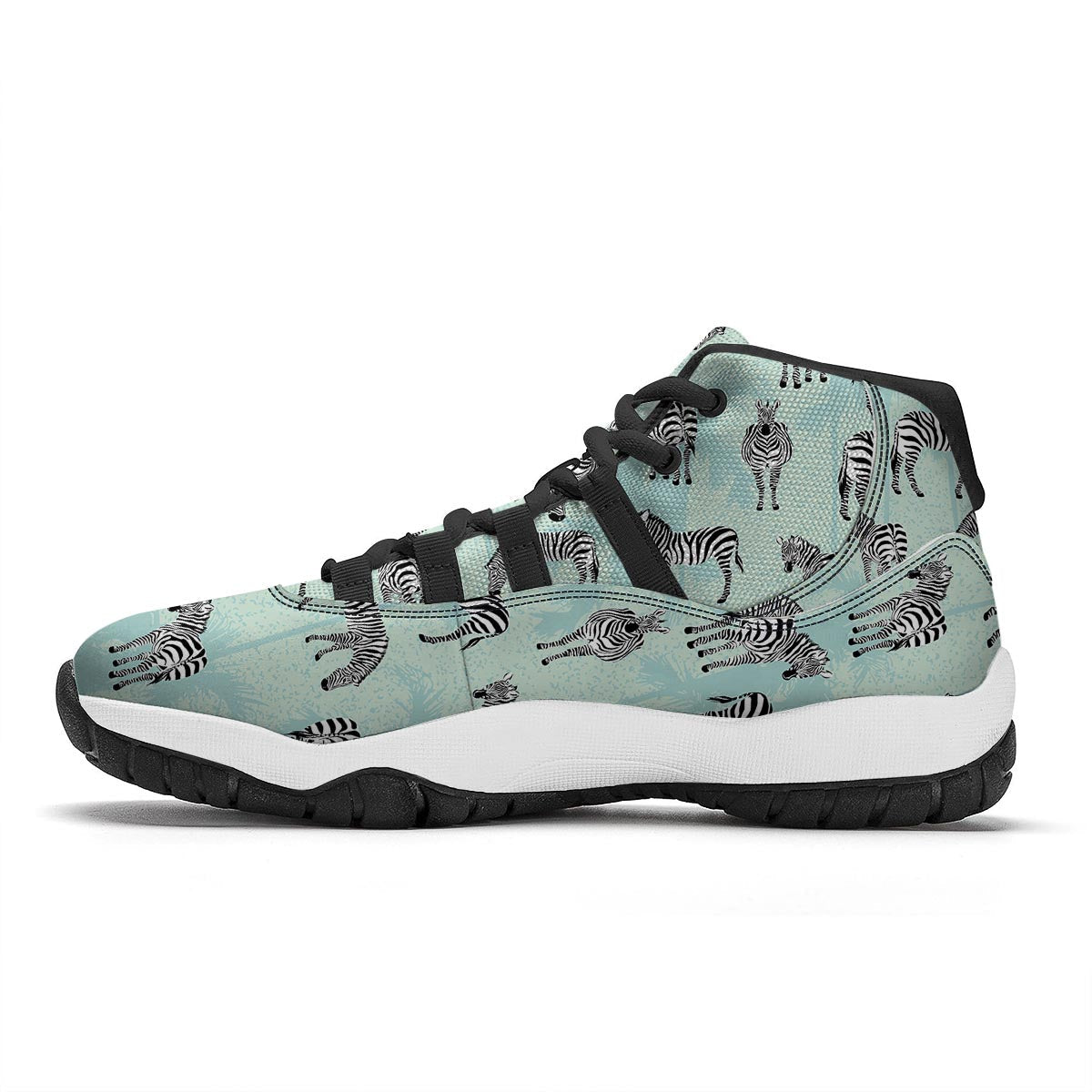 Zebra Pastel Black Bball Shoes-grizzshop