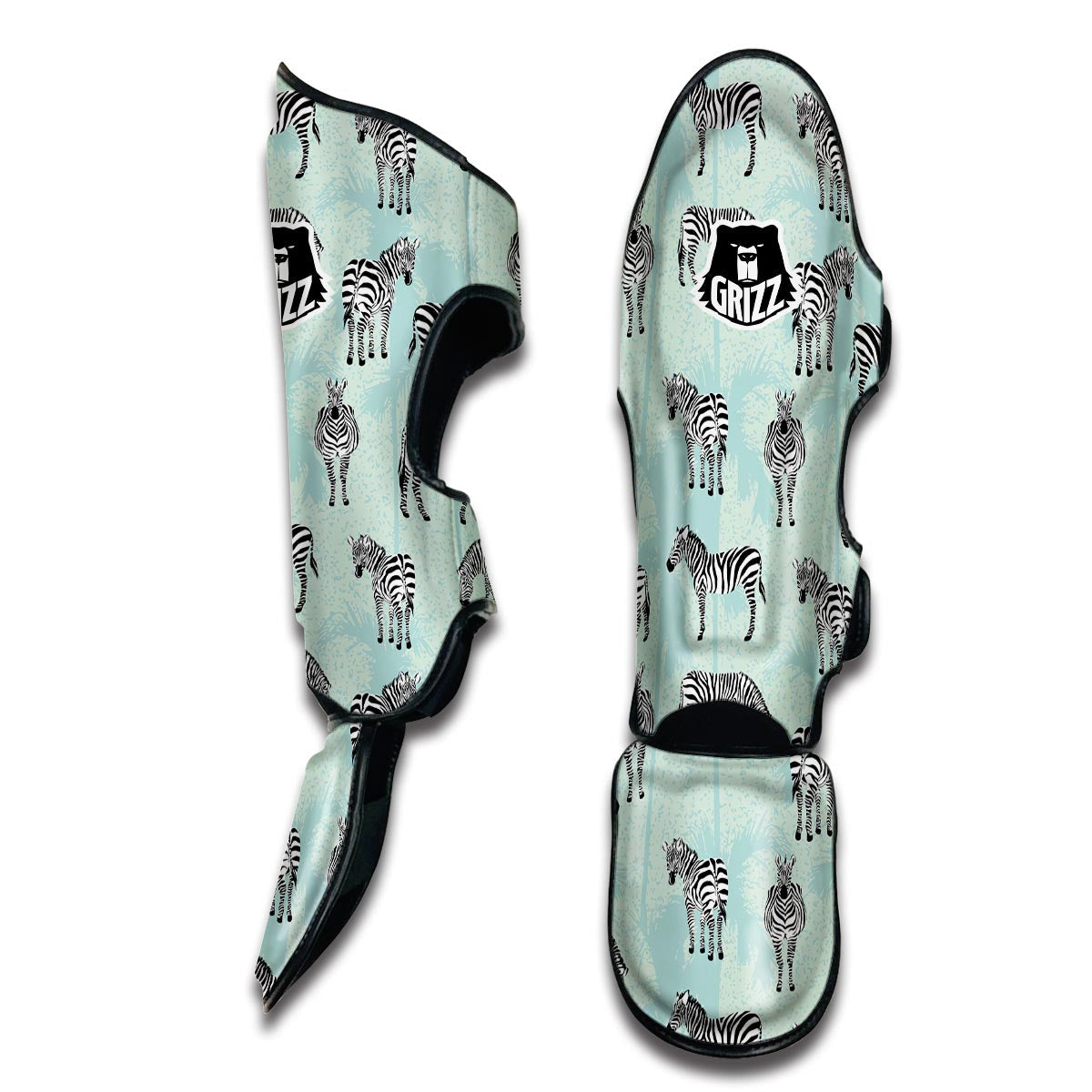 Zebra Pastel Muay Thai Shin Guards-grizzshop