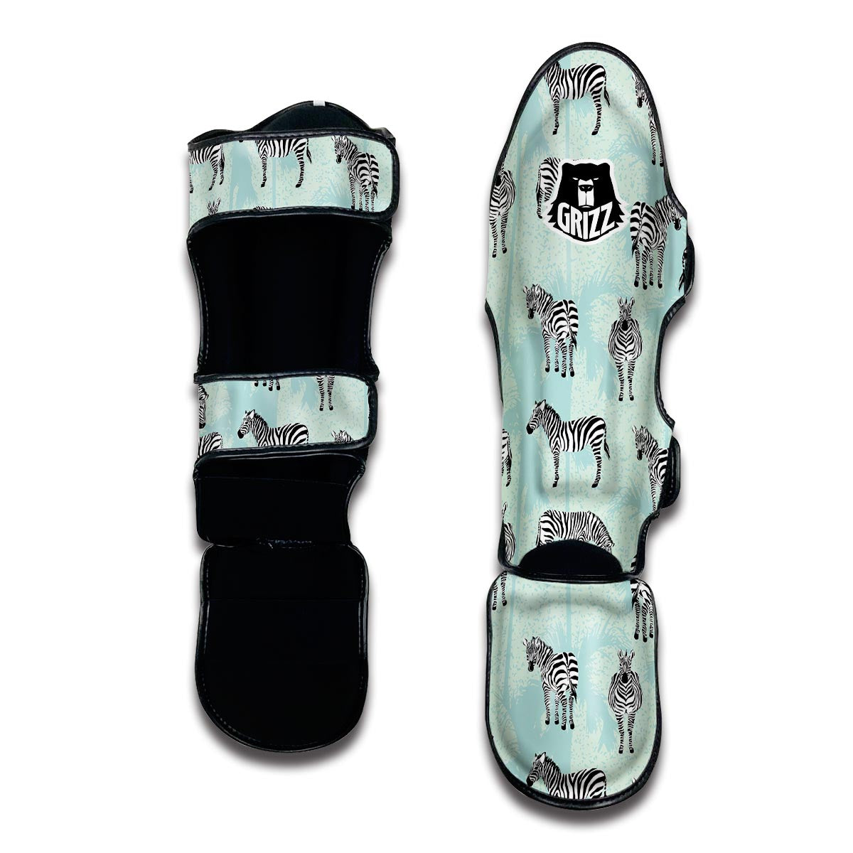 Zebra Pastel Muay Thai Shin Guards-grizzshop