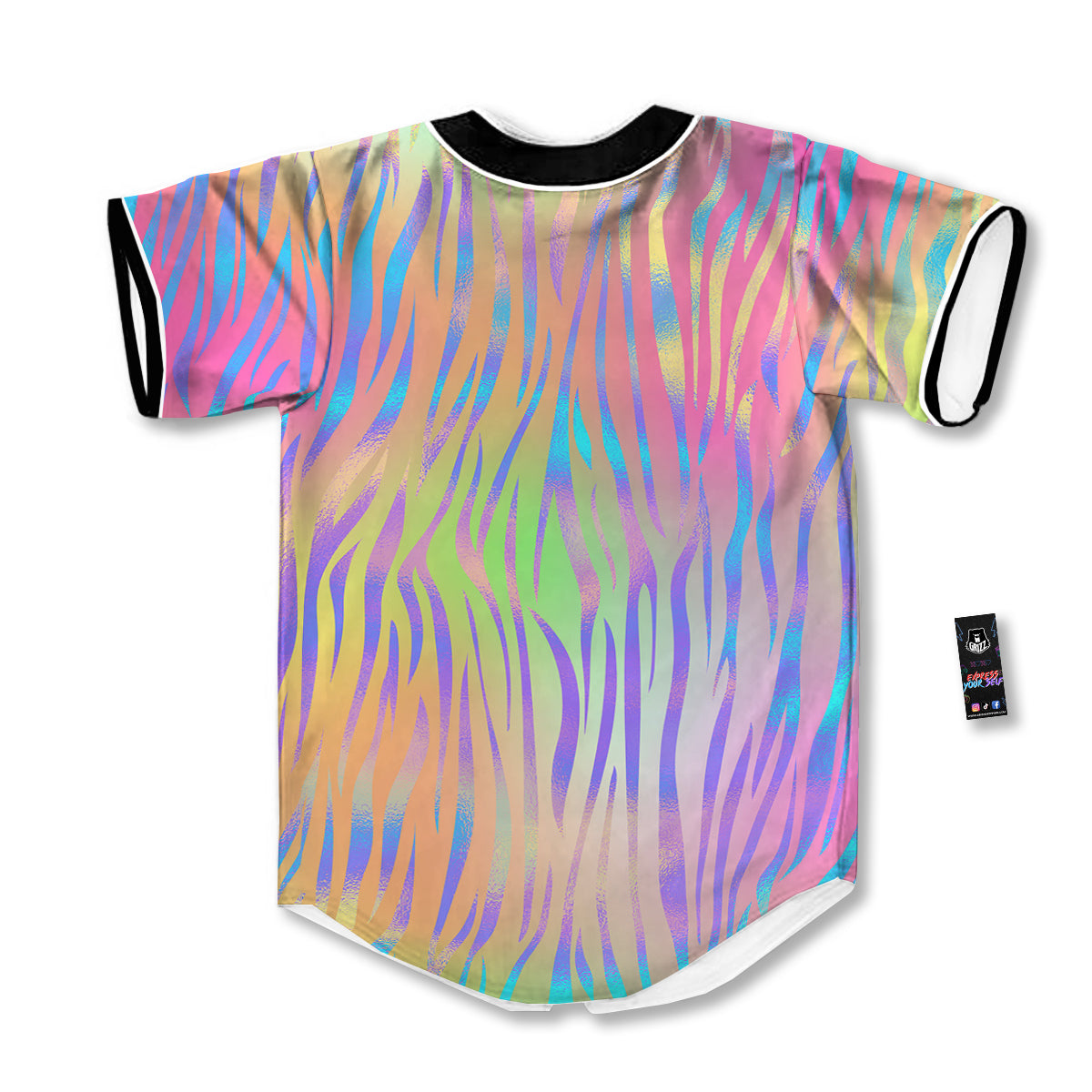 Zebra Pastel Print Pattern Baseball Jersey-grizzshop