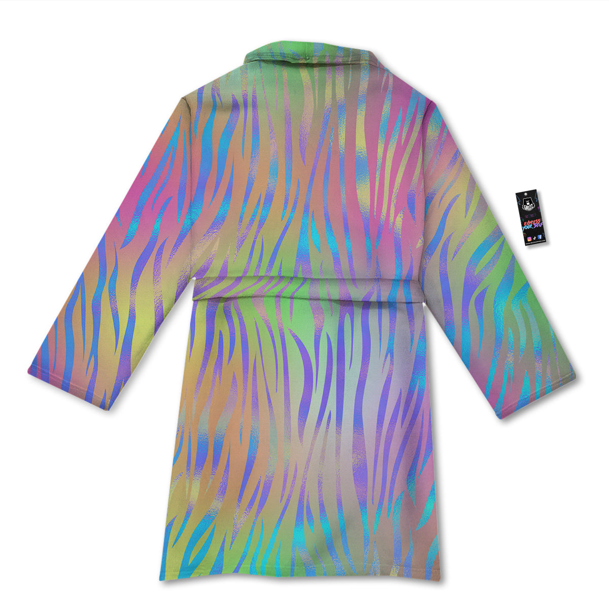 Zebra Pastel Print Pattern Bathrobe-grizzshop