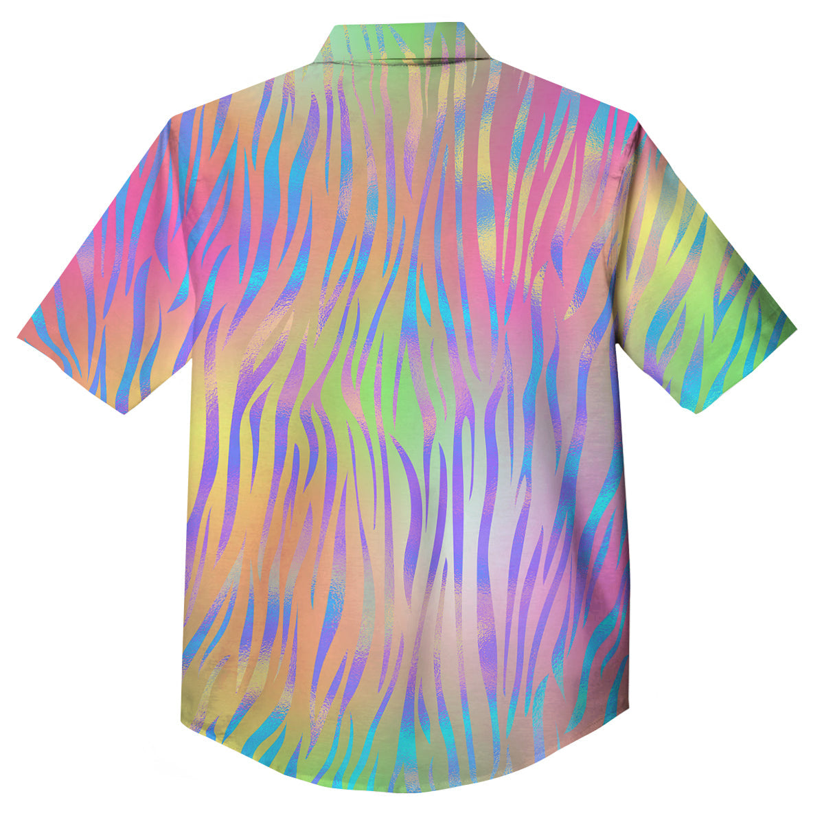 Zebra Pastel Print Pattern Button Up Shirt-grizzshop