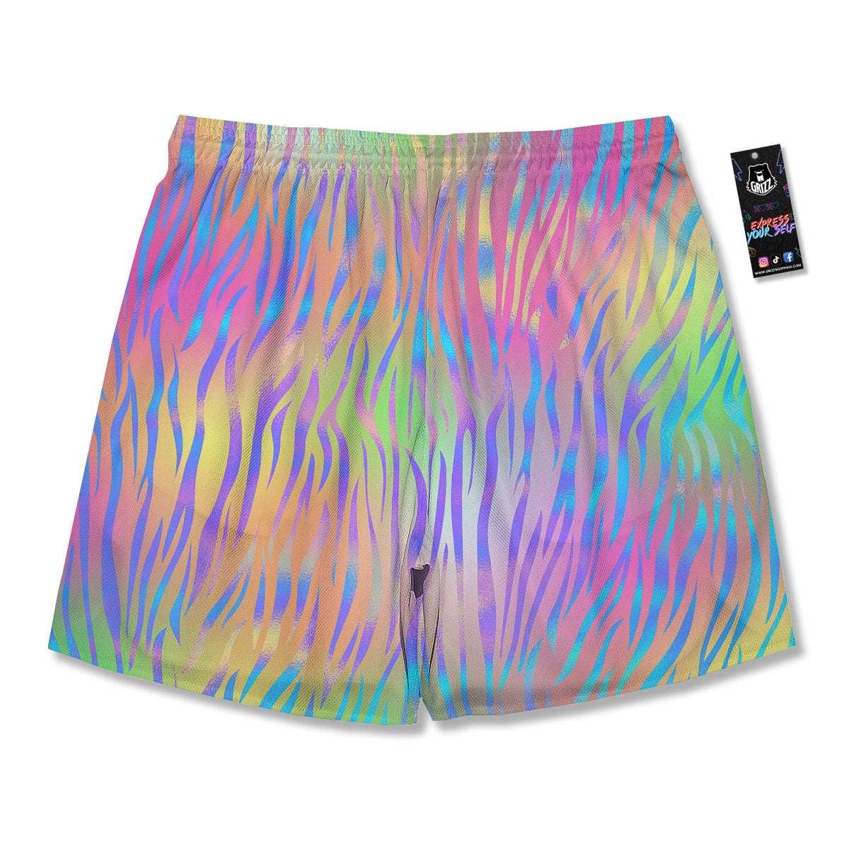 Zebra Pastel Print Pattern Men's Running Shorts-grizzshop