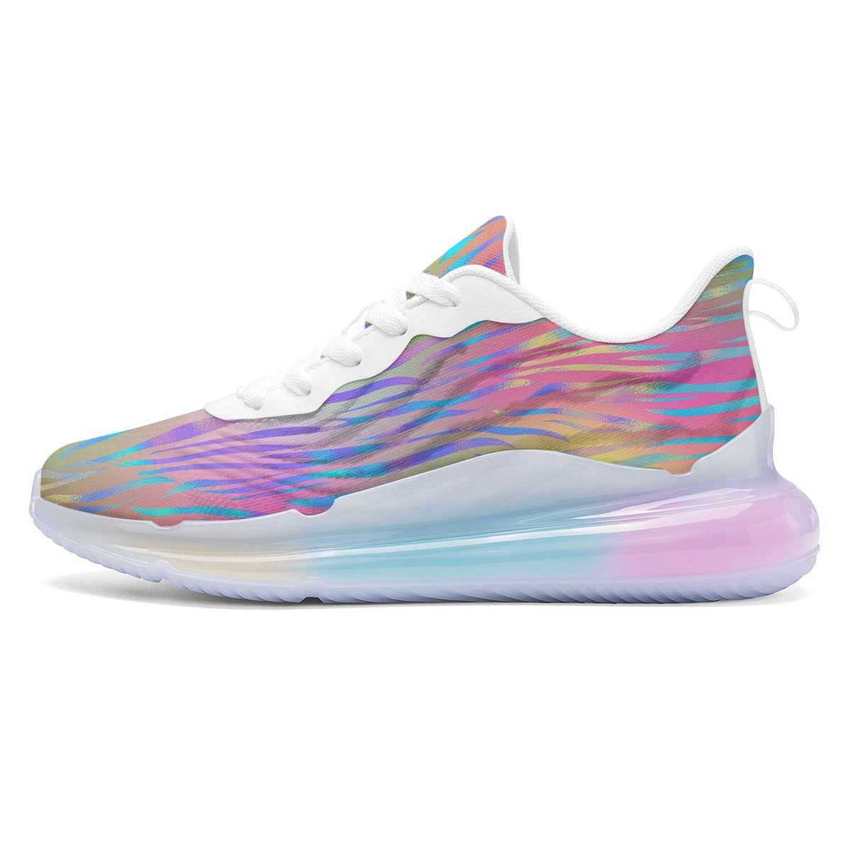 Zebra Pastel Print Pattern Running Sneakers-grizzshop