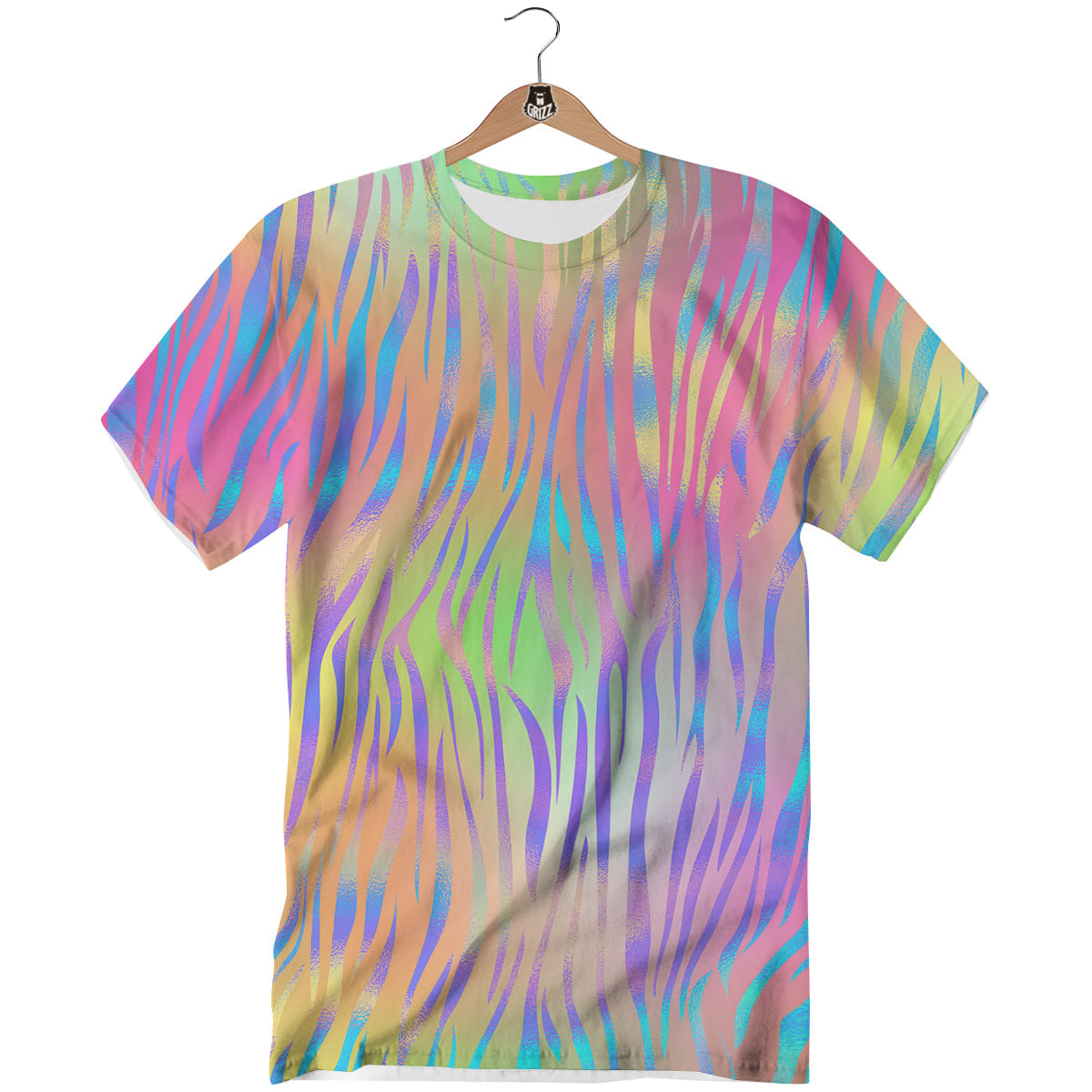 Zebra Pastel Print Pattern T-Shirt-grizzshop