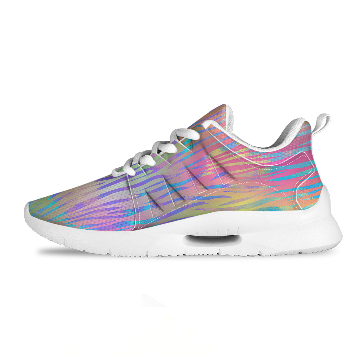 Zebra Pastel Print Pattern Tennis Shoes-grizzshop