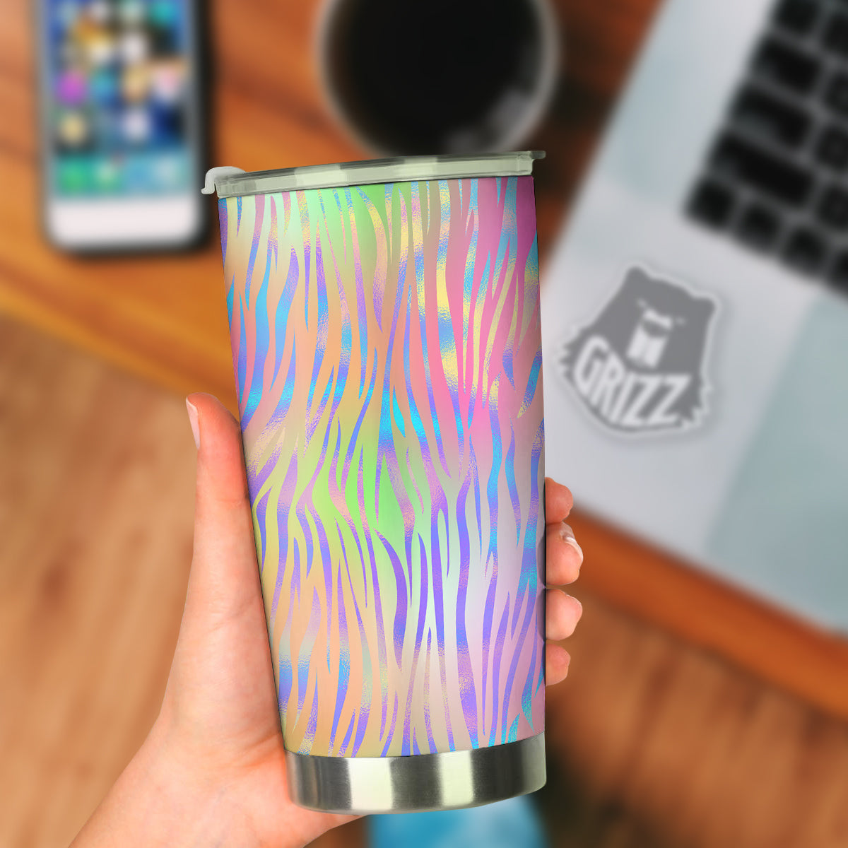 Zebra Pastel Print Pattern Tumbler-grizzshop