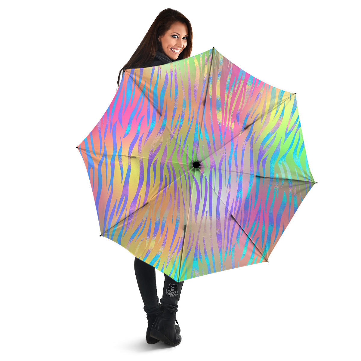 Zebra Pastel Print Pattern Umbrella-grizzshop