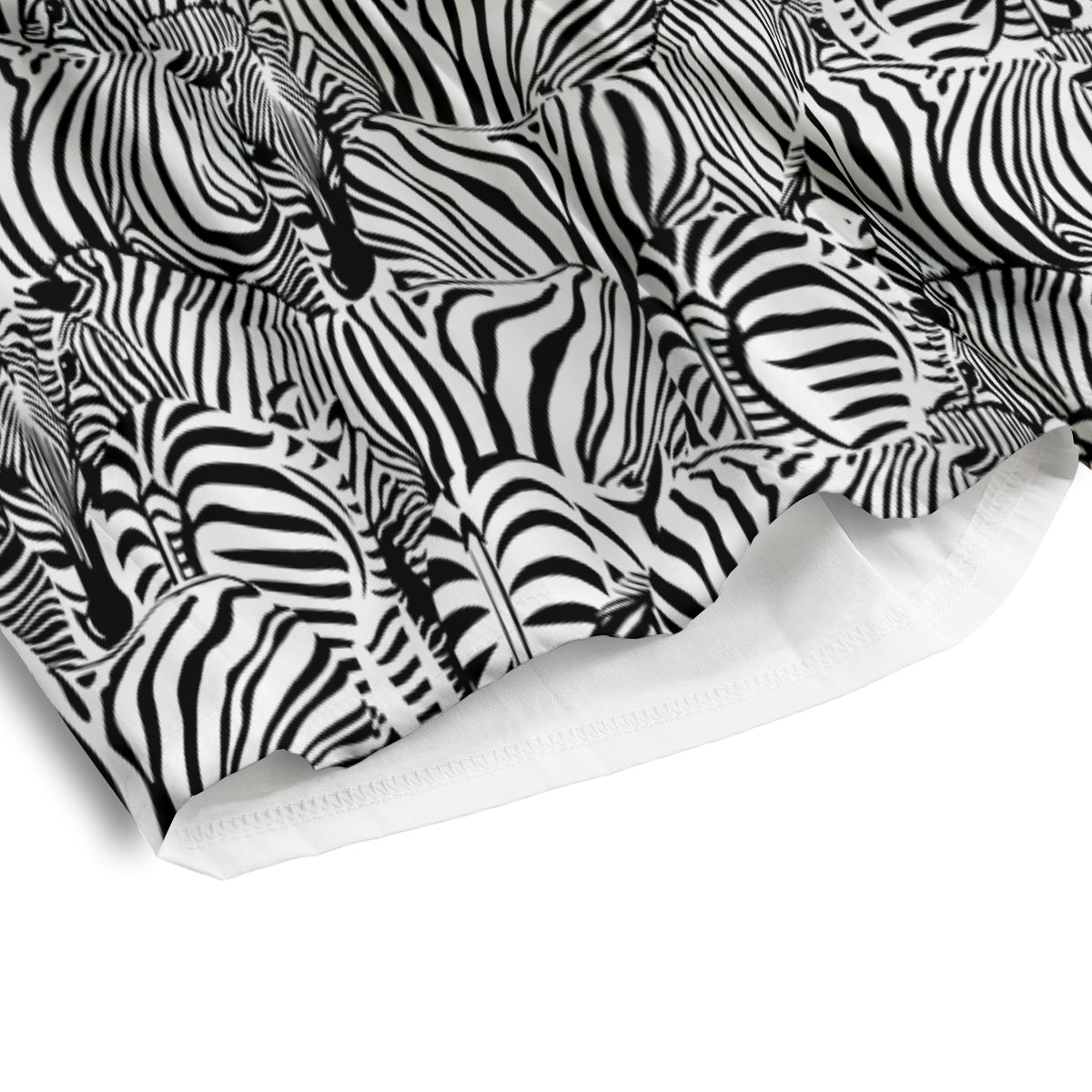 Zebra Striped Black And White Print Pattern Men's Athletic Shorts