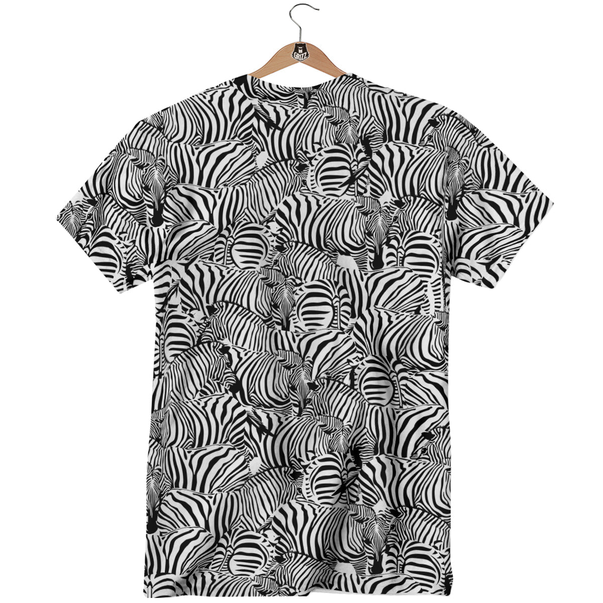 Zebra Striped Black And White Print Pattern T-Shirt-grizzshop