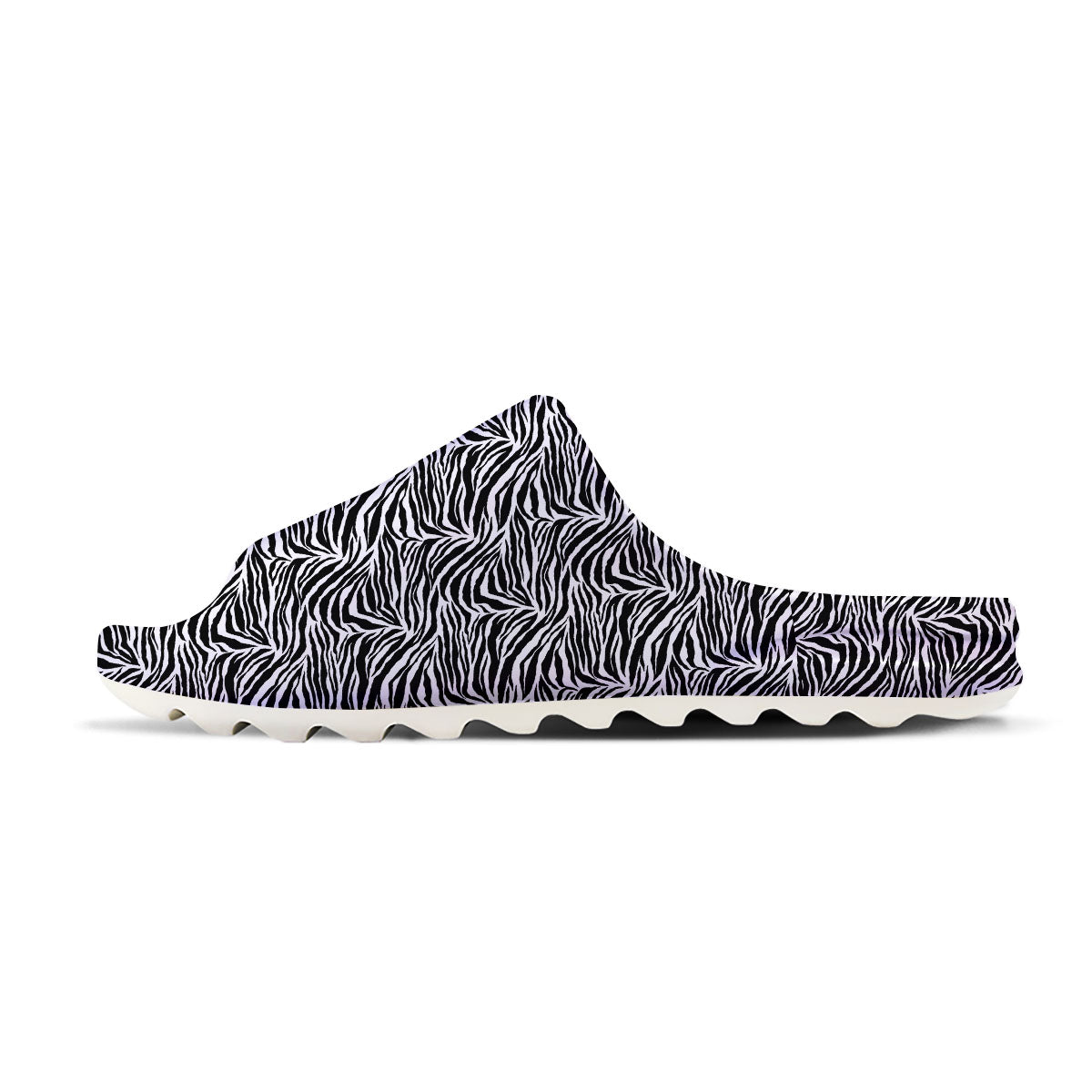Zebra Black White Print Pattern Sandals-grizzshop