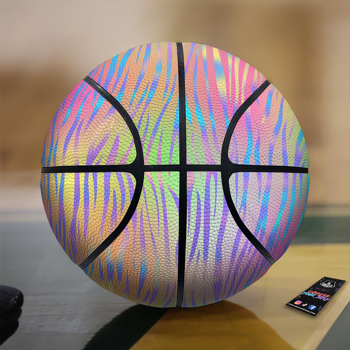Zebra Pastel Print Pattern Basketball
