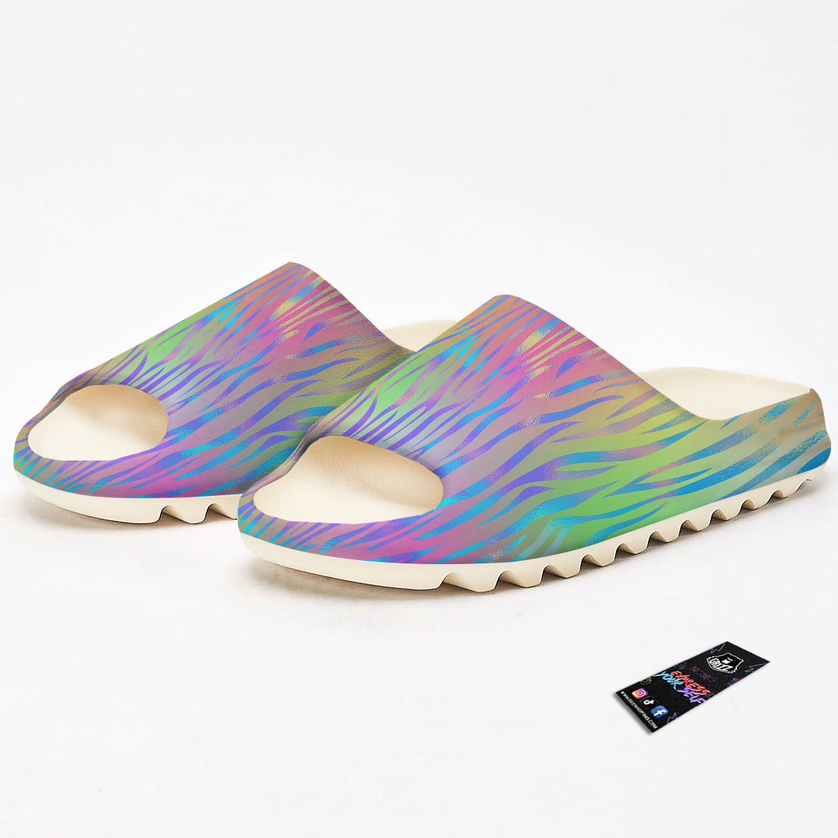 Zebra Pastel Print Pattern Sandals-grizzshop