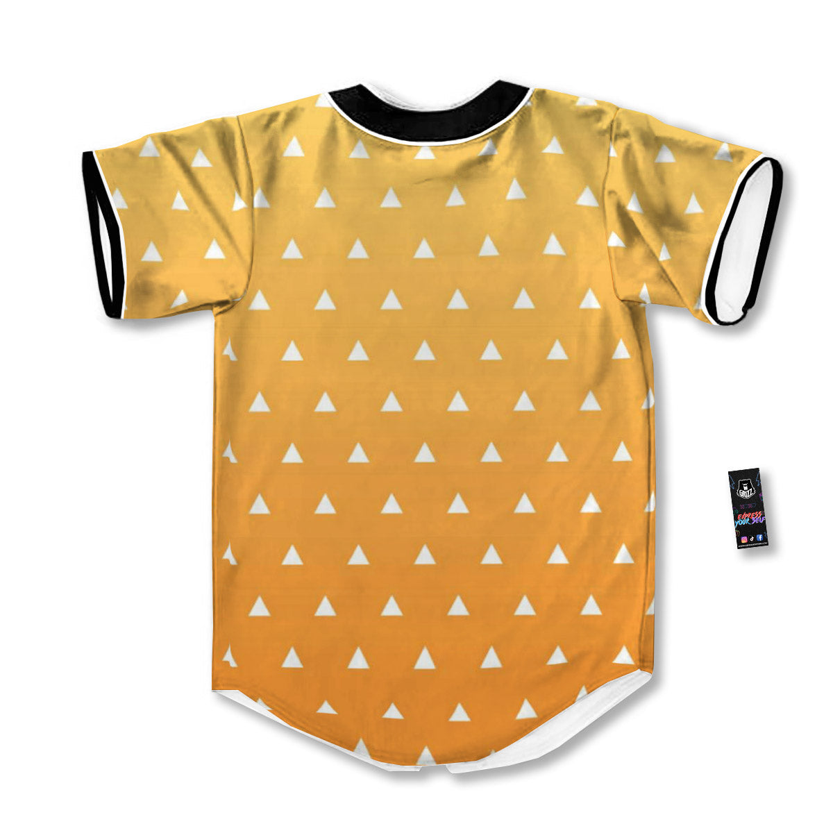 Zenitsu Print Pattern Baseball Jersey-grizzshop