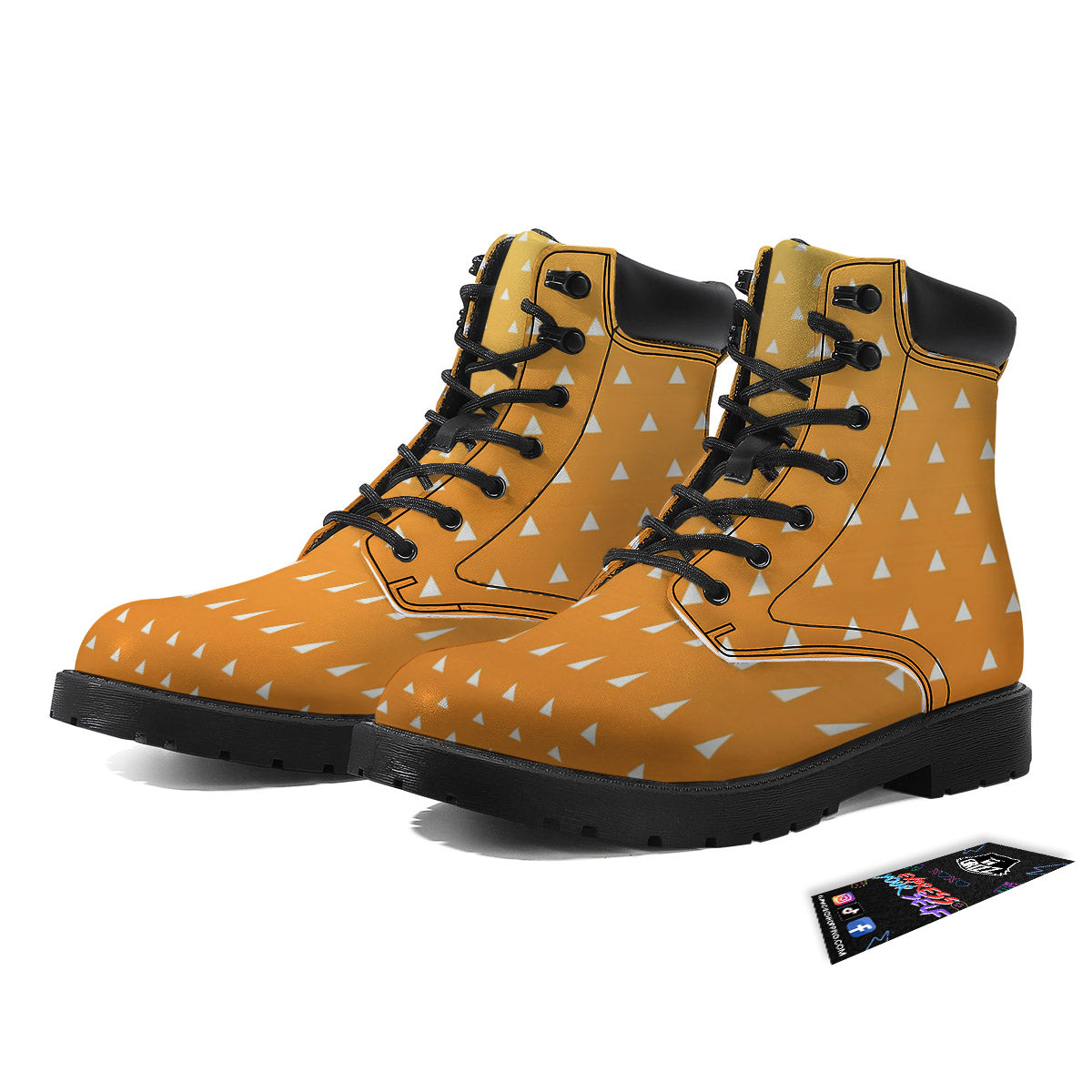 Zenitsu Print Pattern Boots-grizzshop