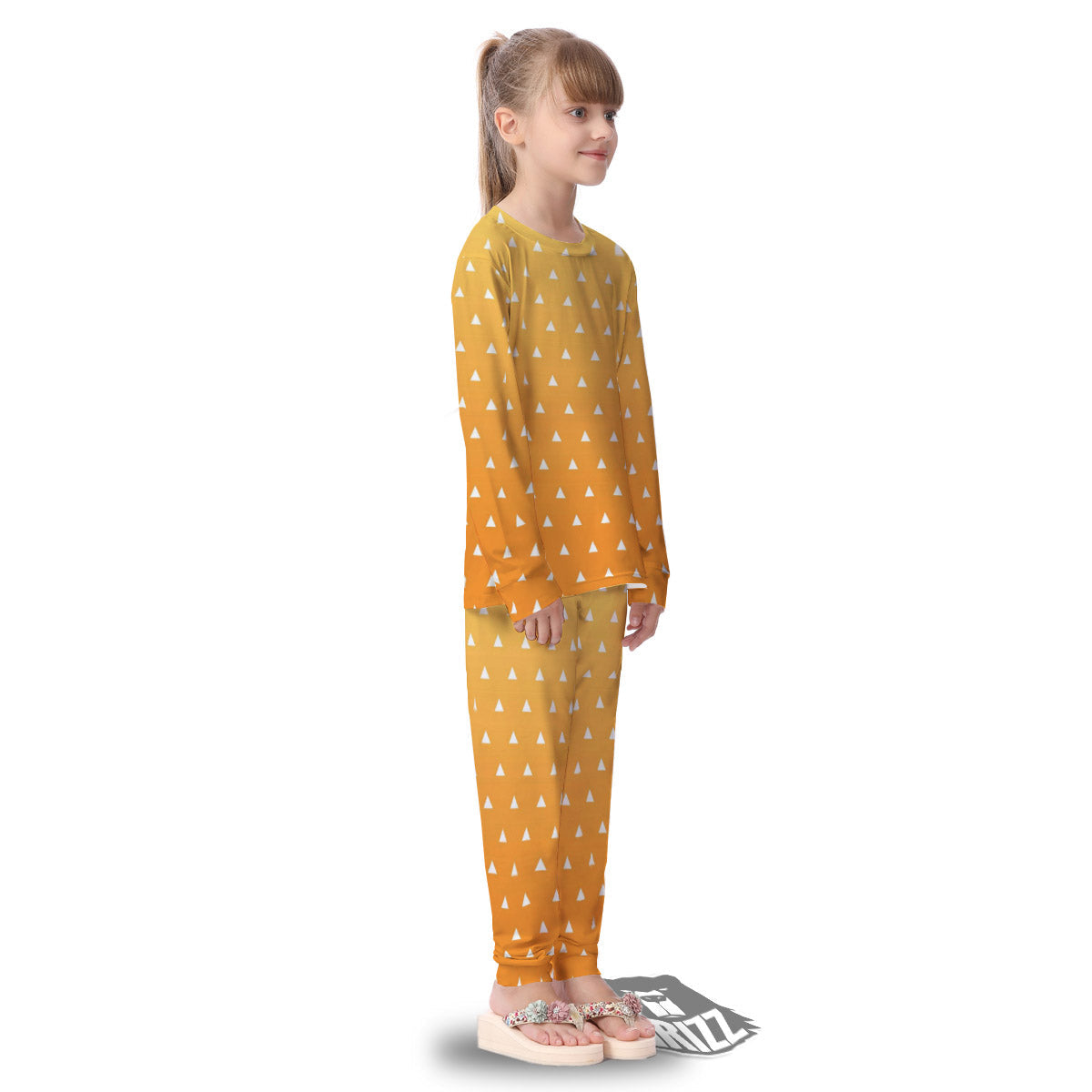 Zenitsu Print Pattern Kid's Pajamas-grizzshop