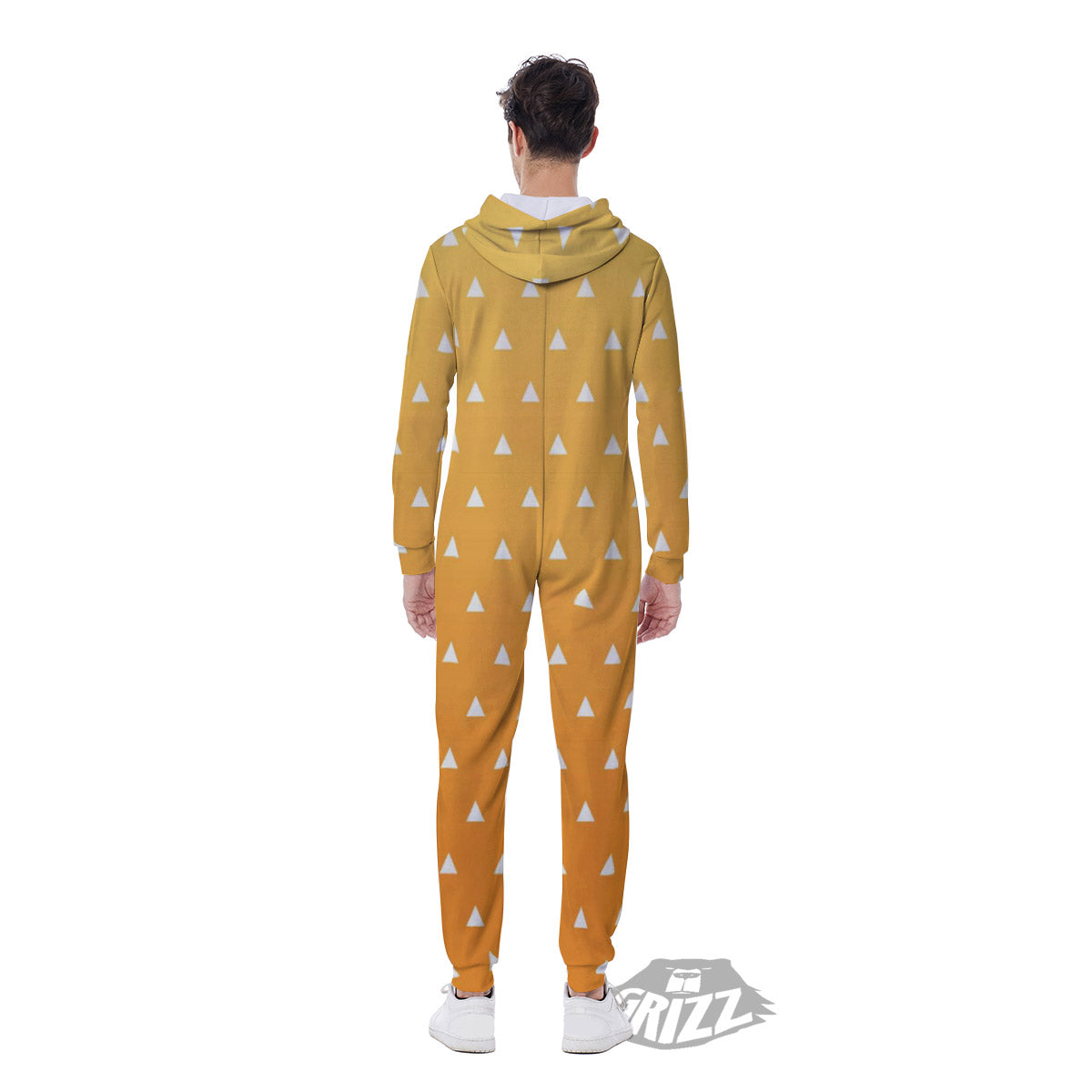 Zenitsu Print Pattern Men's Jumpsuit-grizzshop