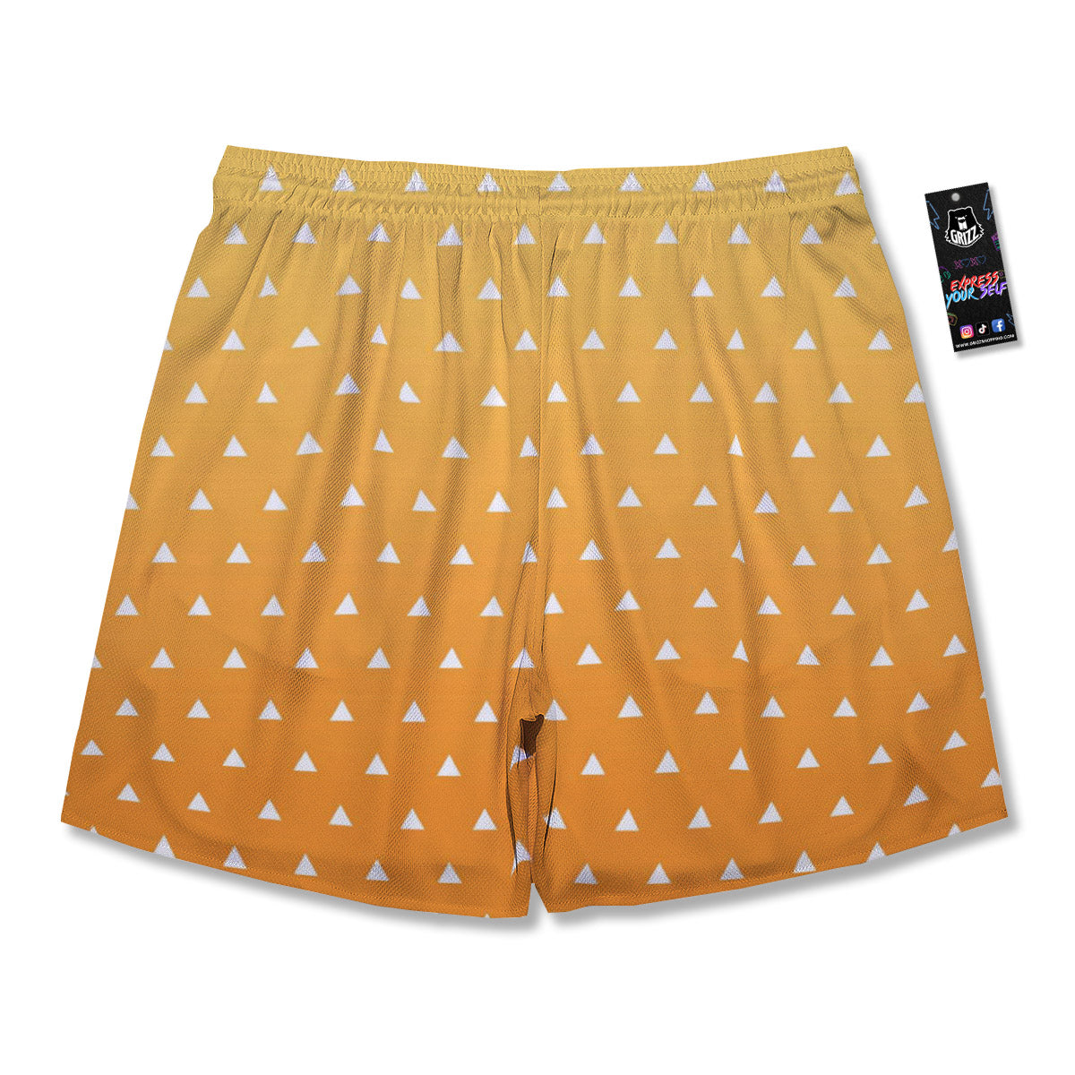 Zenitsu Print Pattern Men's Running Shorts-grizzshop