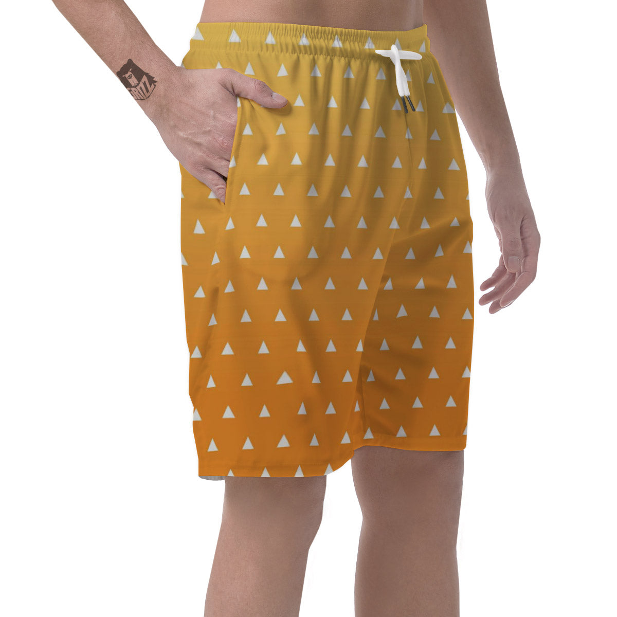 Zenitsu Print Pattern Men's Shorts-grizzshop