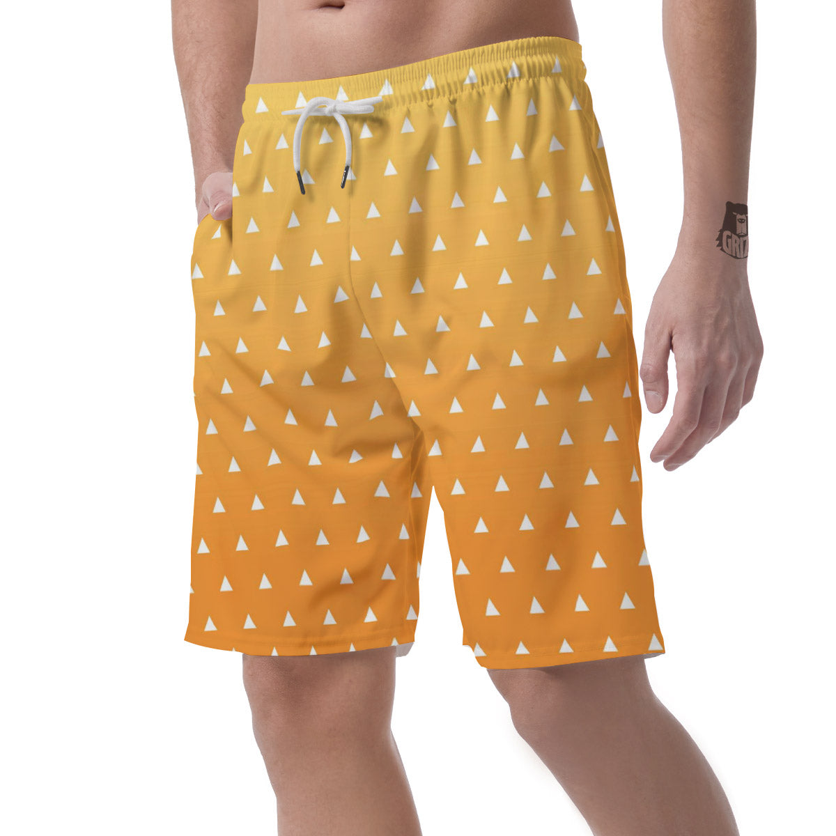 Zenitsu Print Pattern Men's Shorts-grizzshop