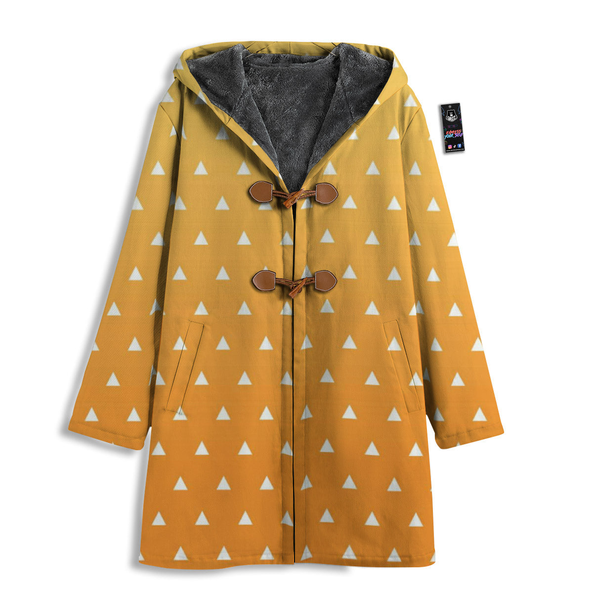 Zenitsu Print Pattern Men's Windbreaker Jacket-grizzshop