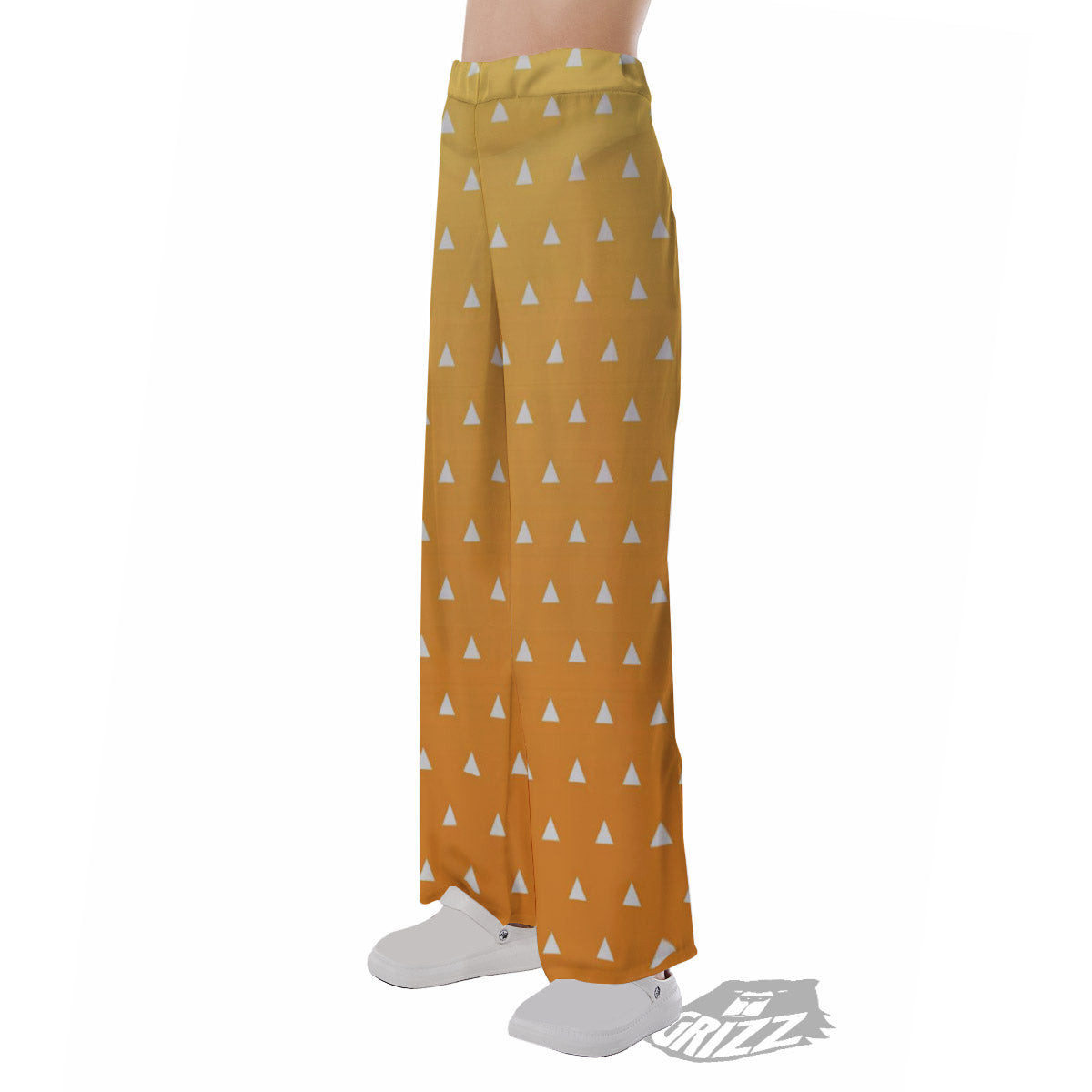 Zenitsu Print Pattern Pajama Pants-grizzshop