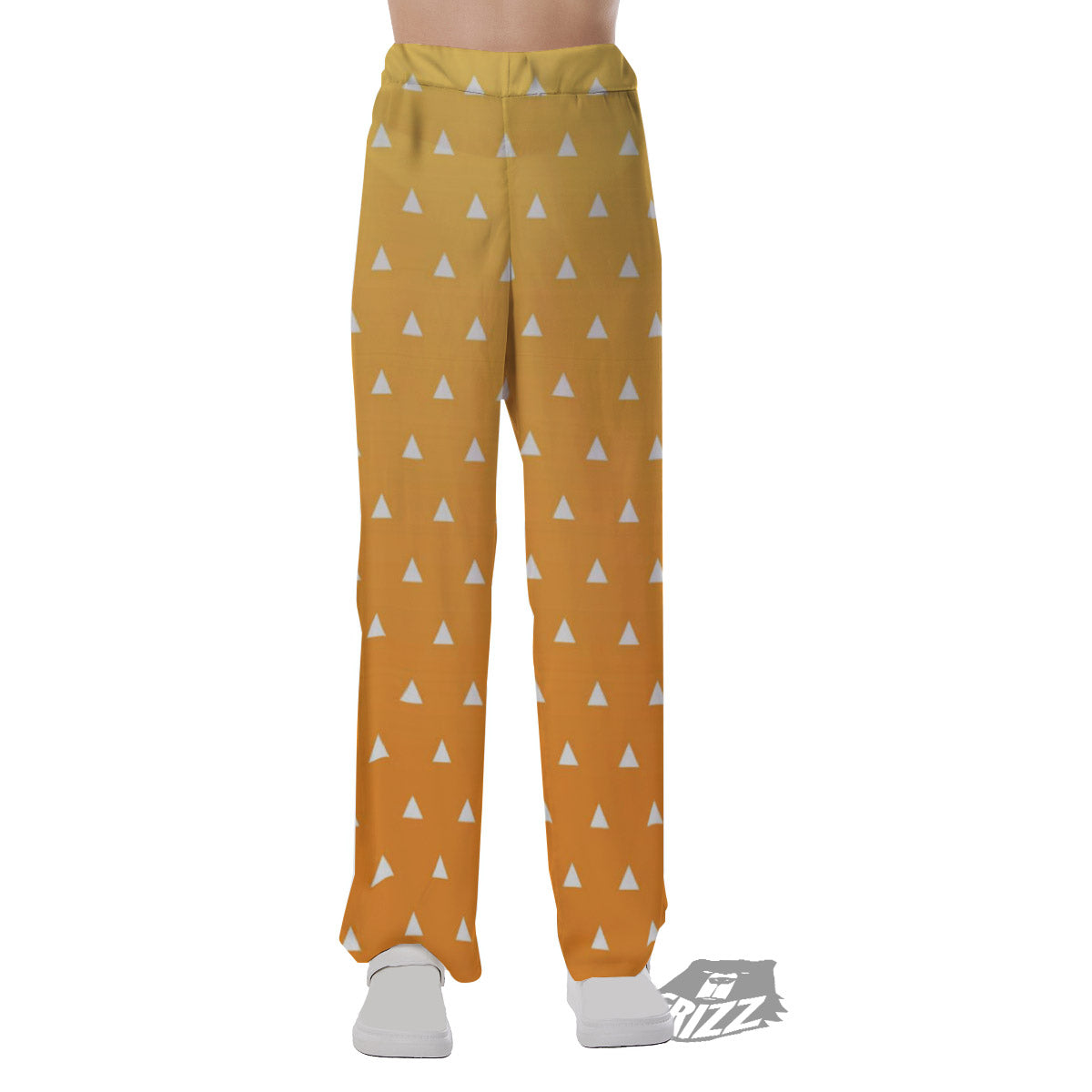 Zenitsu Print Pattern Pajama Pants-grizzshop
