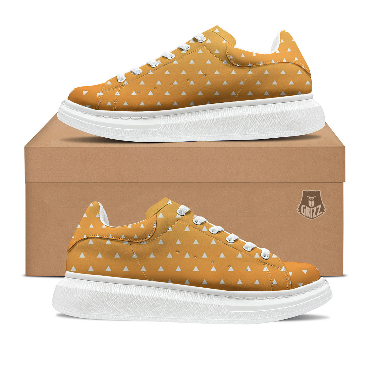 Zenitsu Print Pattern Platform Shoes-grizzshop