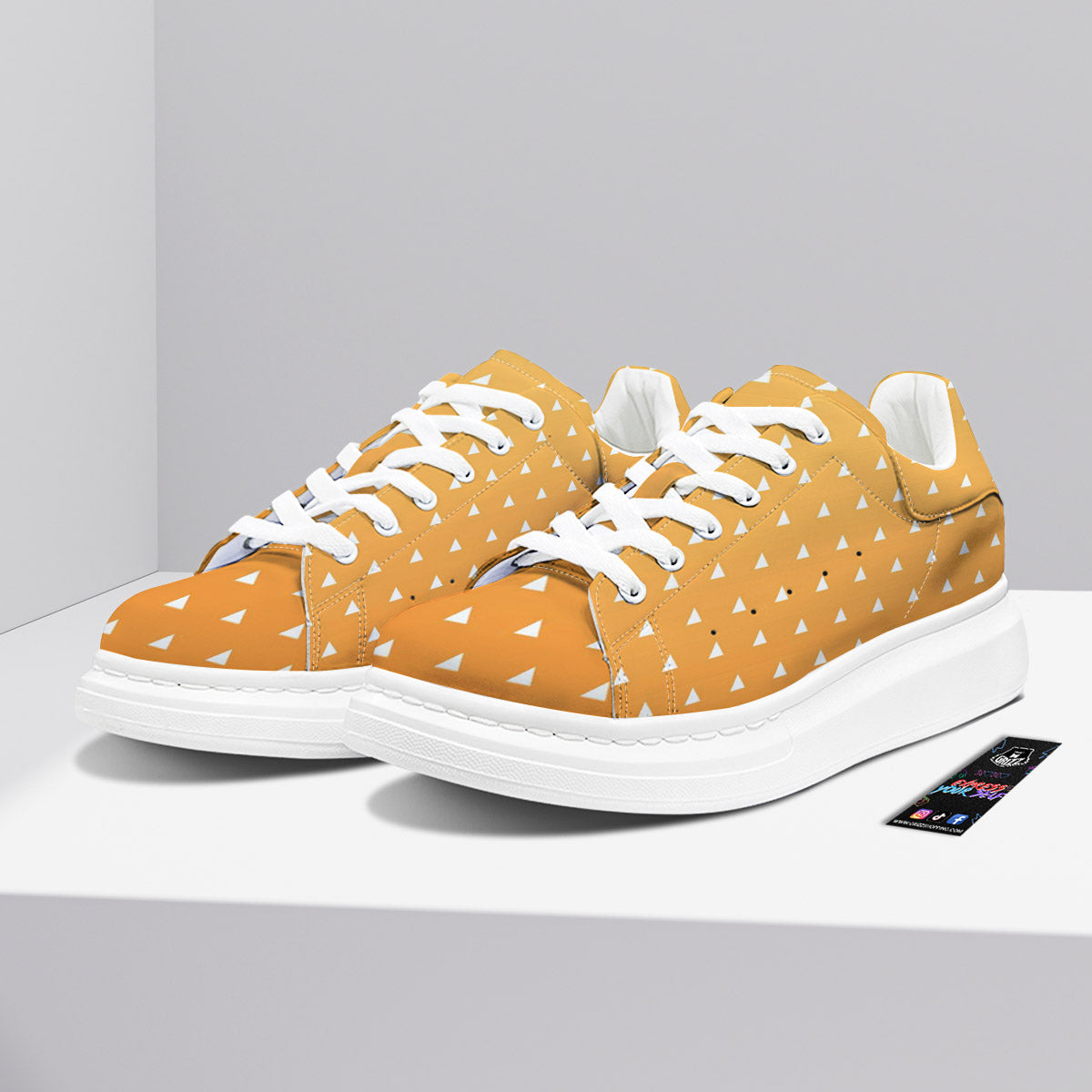 Zenitsu Print Pattern Platform Shoes-grizzshop