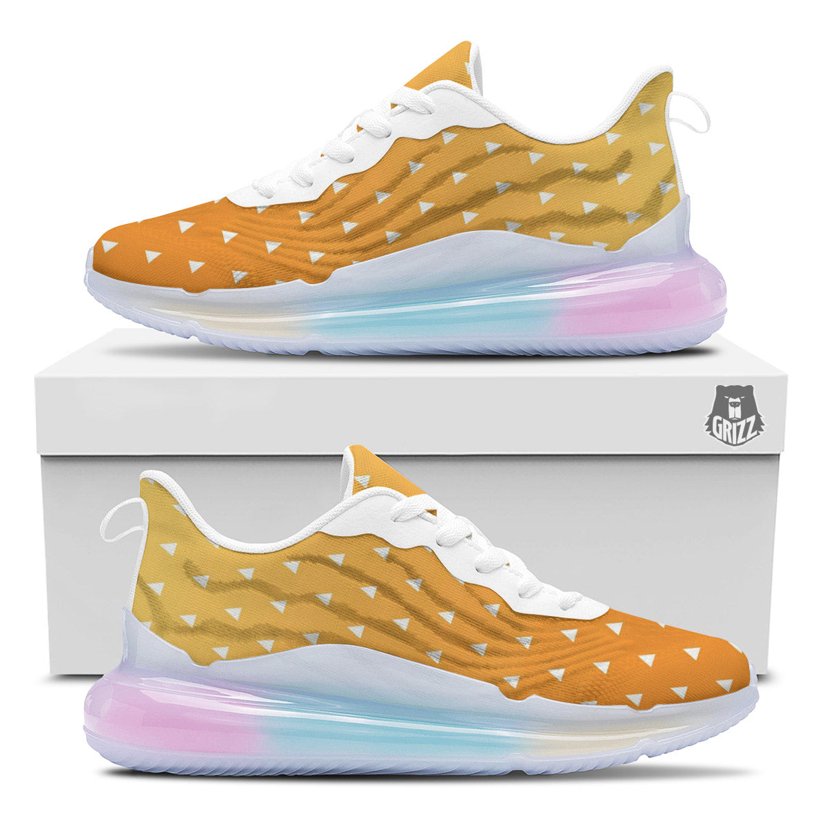 Zenitsu Print Pattern Running Sneakers-grizzshop