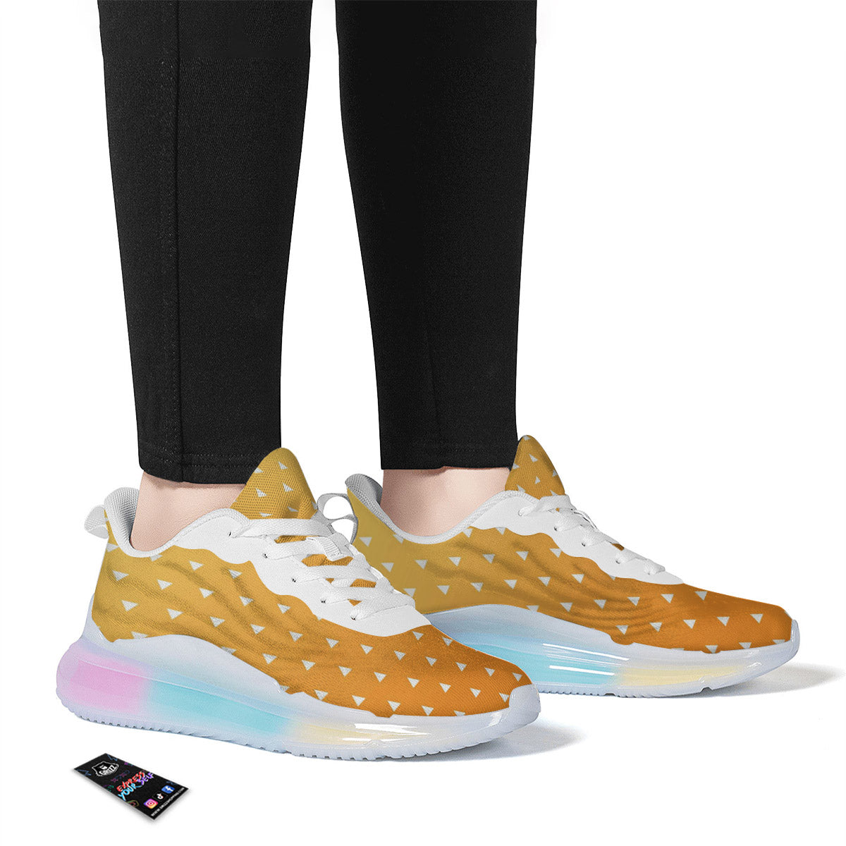 Zenitsu Print Pattern Running Sneakers-grizzshop