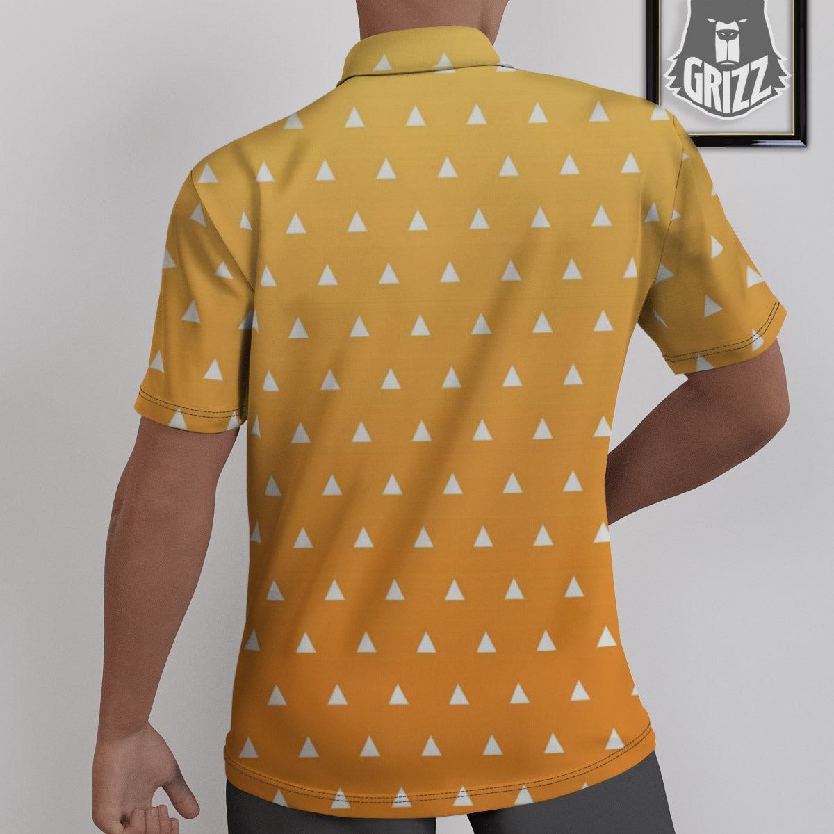 Zenitsu Print Pattern Untucked Shirts-grizzshop