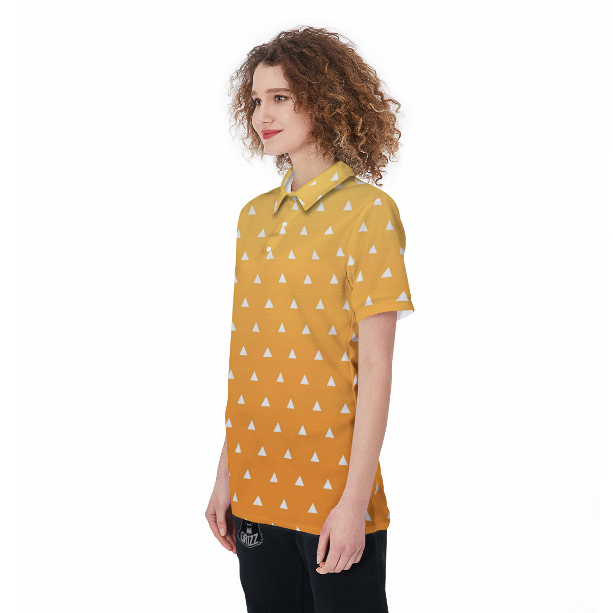 Zenitsu Print Pattern Women's Golf Shirts-grizzshop
