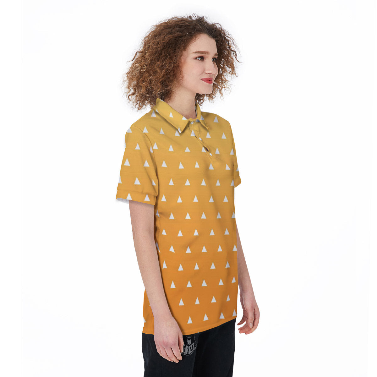 Zenitsu Print Pattern Women's Golf Shirts-grizzshop