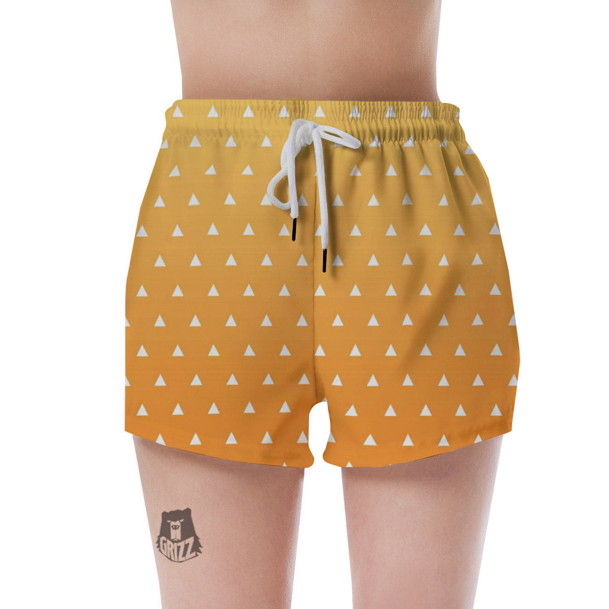 Zenitsu Print Pattern Women's Shorts-grizzshop