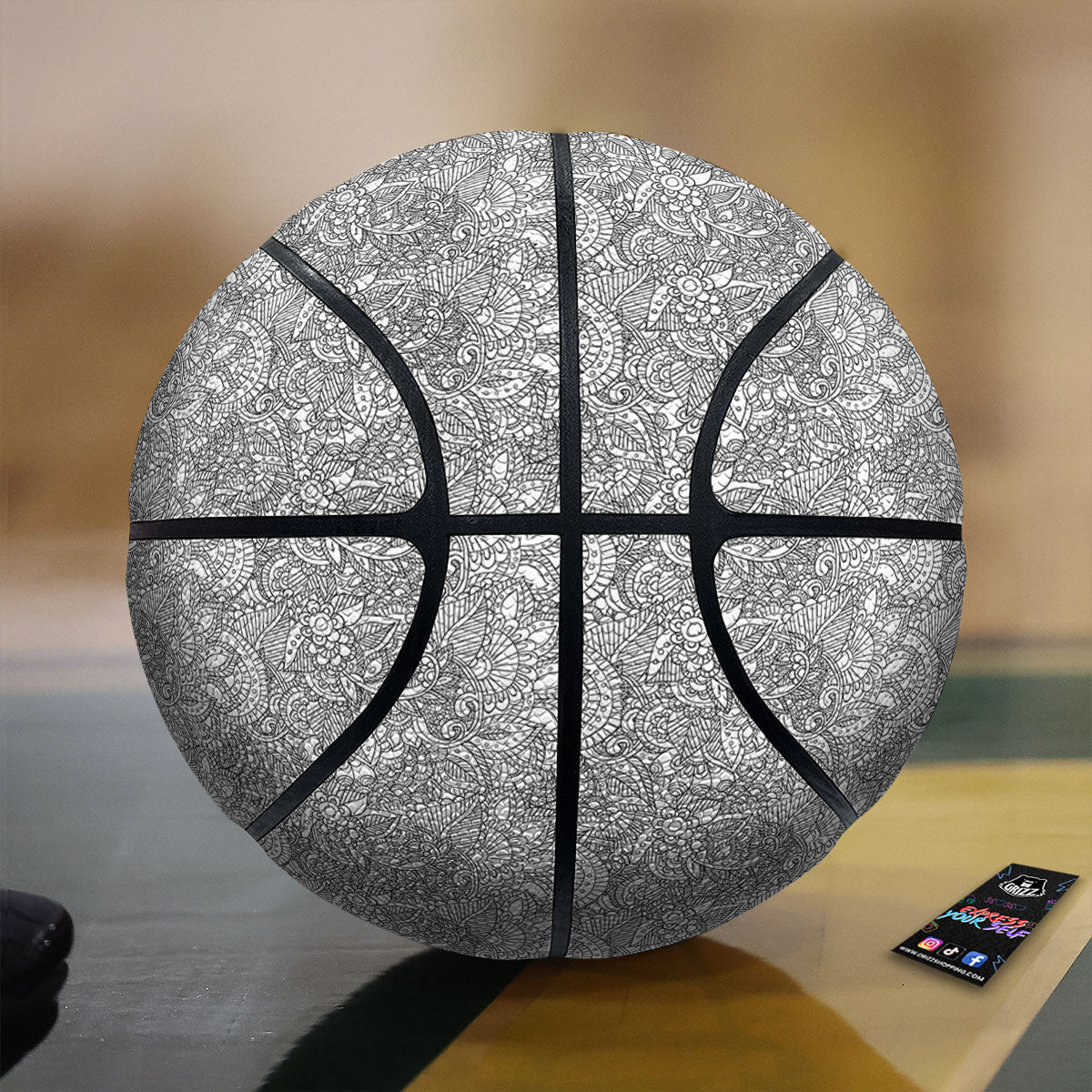 Zentangle Ethnic Print Pattern Basketball-grizzshop