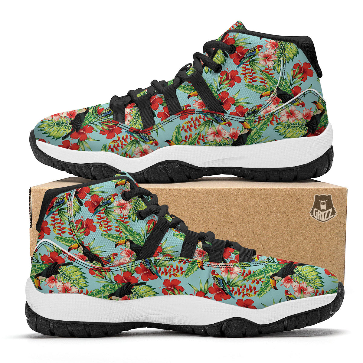 Zentangle Ethnic Print Pattern Black Bball Shoes-grizzshop