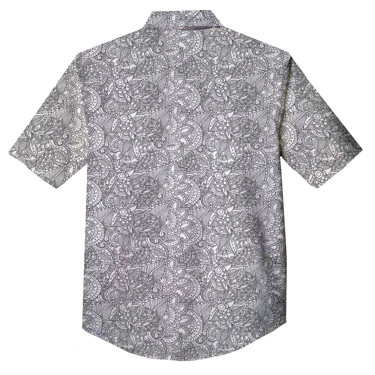 Zentangle Ethnic Print Pattern Button Up Shirt-grizzshop
