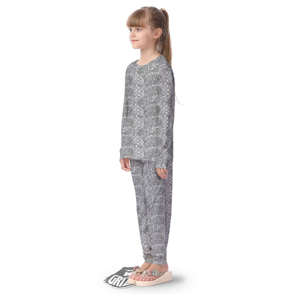Zentangle Ethnic Print Pattern Kid's Pajamas-grizzshop