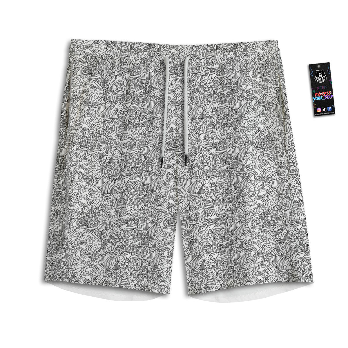 Zebra Pastel Print Pattern Men's Athletic Shorts