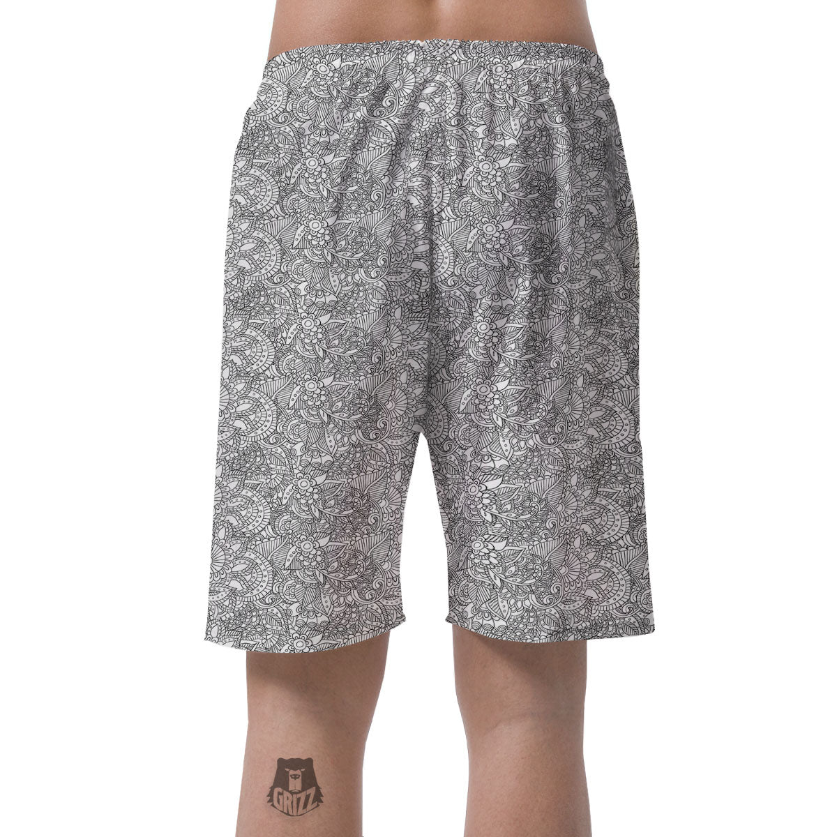 Zentangle Ethnic Print Pattern Men's Shorts-grizzshop
