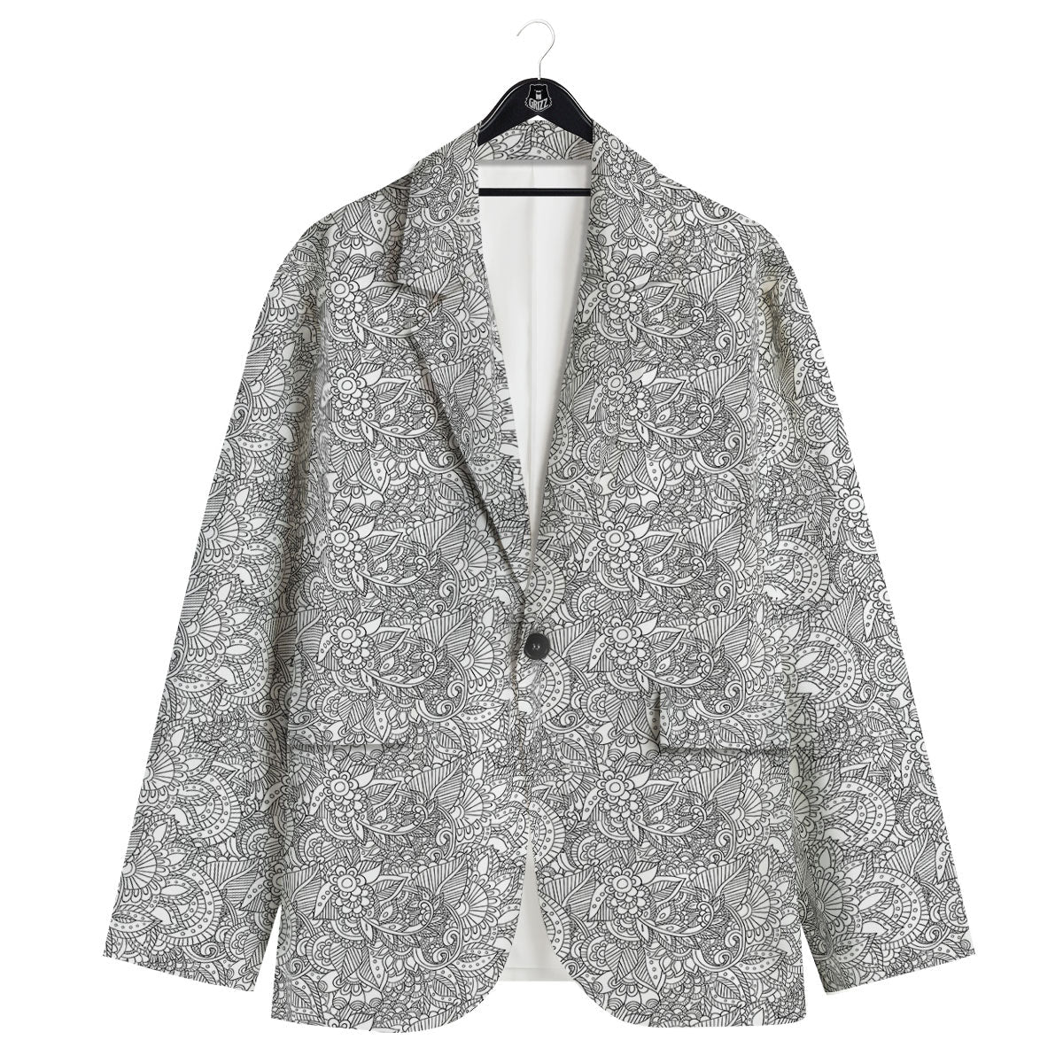 Zentangle Ethnic Print Pattern Men's Sport Coat-grizzshop