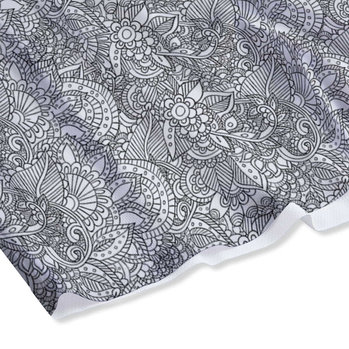 Zentangle Ethnic Print Pattern Mesh Shorts