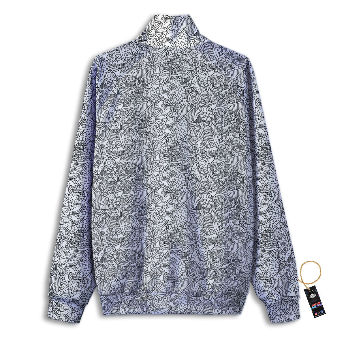 Zentangle Ethnic Print Pattern Track Jacket-grizzshop