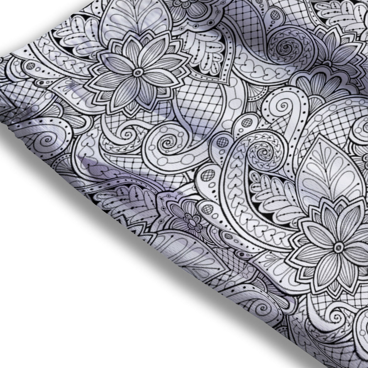 Zentangle Monochrome Print Pattern Mesh Shorts-grizzshop